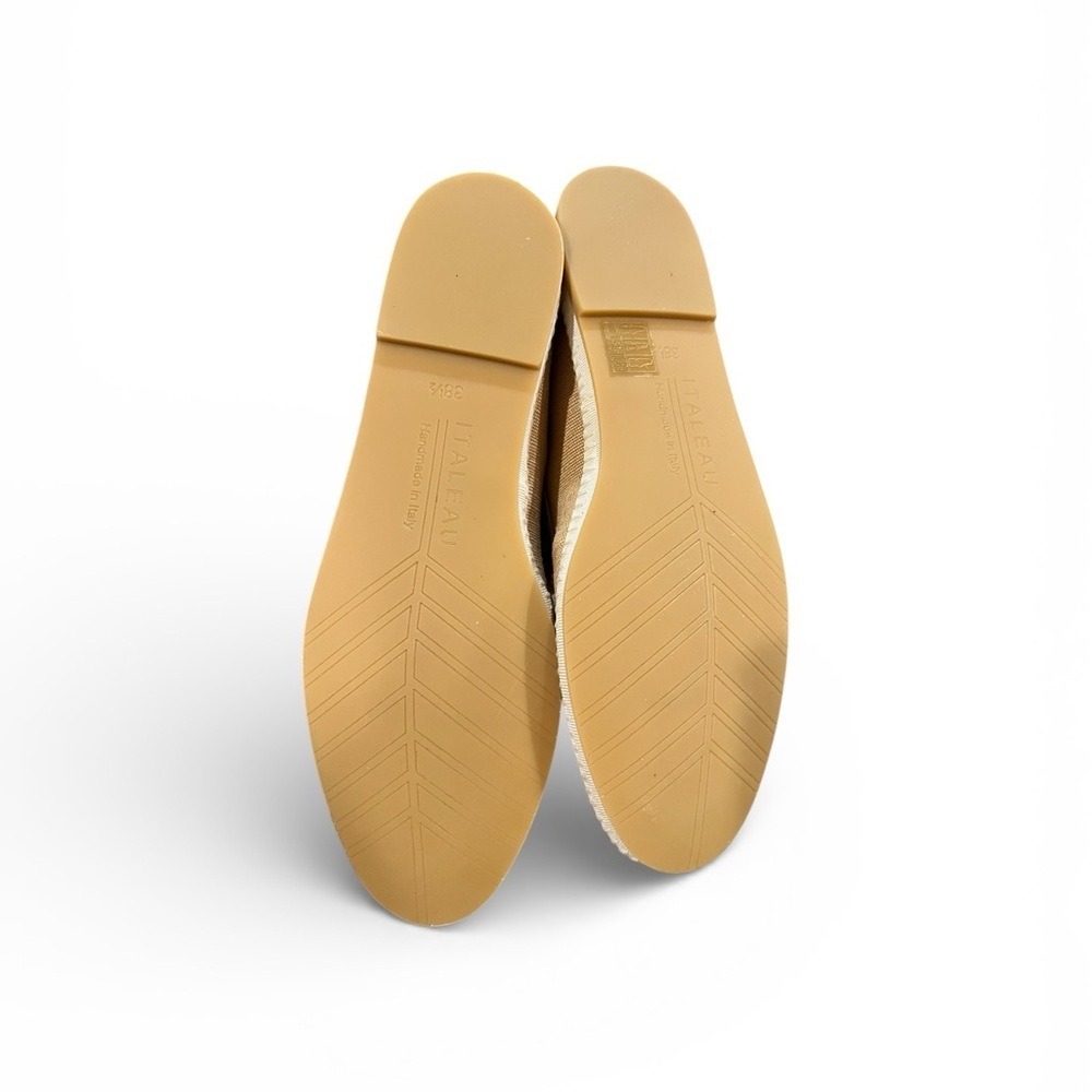 Italéau Allegra Camel Ballet Loafer Flats EU 38.5 / US 8 NIB Handmade Italy - Picture 4 of 13